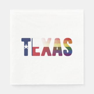 Serviette En Papier Rainbow Texas Flag Design pour LGBT Texan fier