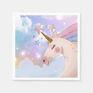 Serviette En Papier Rainbow Unicorn Anniversaire Party Approvisionneme