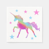 Serviette En Papier Rainbow Unicorn Et Stars Papier Serviettes (Devant)