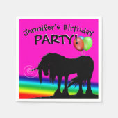 Serviette En Papier Rainbow Unicorn Party (Devant)