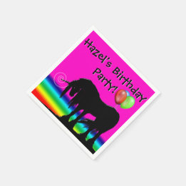 Serviette En Papier Rainbow Unicorn Party