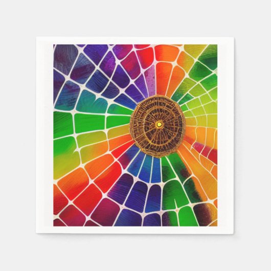 Serviette En Papier Rainbow Web (Devant)