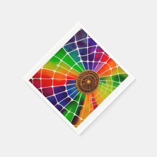Serviette En Papier Rainbow Web (Coin)