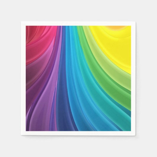 Serviette En Papier Rainbow Wedding Réception Cocktail Napkin (Devant)