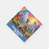 Serviette En Papier Rainbow Wild One dinosaures thème d'anniversaire B (Coin)