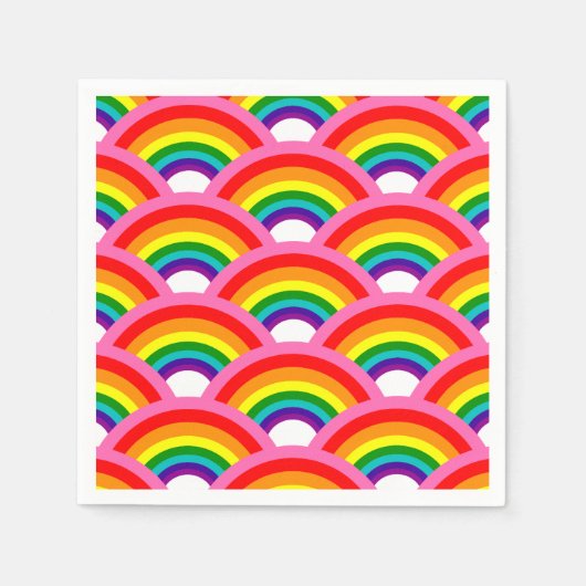Serviette En Papier Rainbows Forever Motif (Devant)