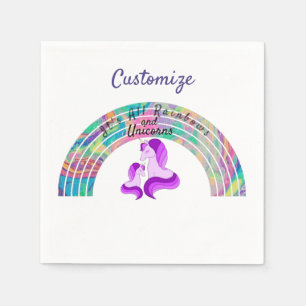 Serviette En Papier Rainbows psychédélique et Unicorns Thunder_Cove