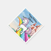Serviette En Papier Rainbows & Unicorns Fête d'anniversaire de la fill (Coin)