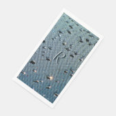 Serviette En Papier Raindrops Photographie Monogramme Bleu (Coin)