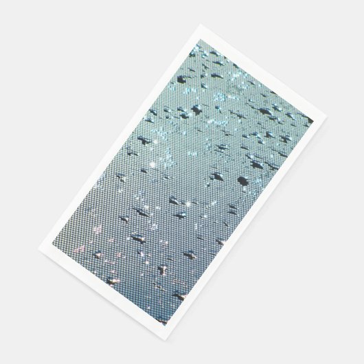 Serviette En Papier Raindrops sur écran Aqua Blue (Coin)