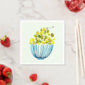 Serviette En Papier raisin aquarelle art fruit (En situation)
