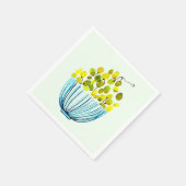 Serviette En Papier raisin aquarelle art fruit (Coin)