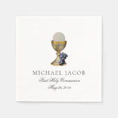 Serviette En Papier Raisins d'accueil de la première Sainte Communion (Devant)