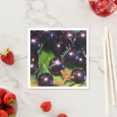 Serviette En Papier Raisins de vin (En situation)