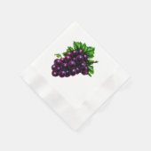 Serviette En Papier Raisins pourpres (Coin)