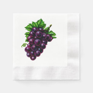 Serviette En Papier Raisins pourpres