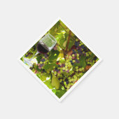 Serviette En Papier Raisins pourpres poussant sur la vigne avec Winegl (Coin)