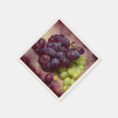 Serviette En Papier Raisins Rouge Et Vert (Coin)