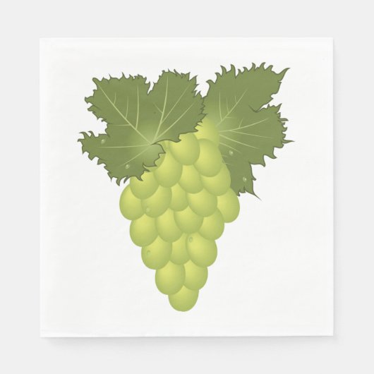 Serviette En Papier Raisins verts (Devant)