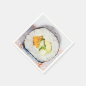 Serviette En Papier Râle de sushi Poisson et riz (Coin)