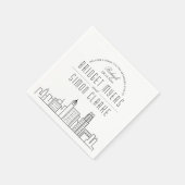 Serviette En Papier Raleigh Deco Skyline | Mariage, événement Napkins (Coin)
