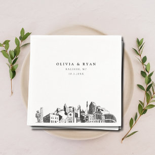 Serviette En Papier Raleigh Mariage Papier Cocktail Napkin