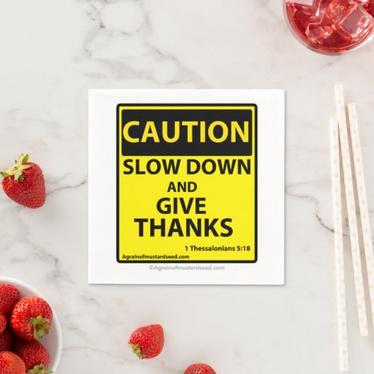 Serviette En Papier Ralentis donner grâce (En situation)