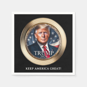 Serviette En Papier Rallye de la campagne Trump 2024