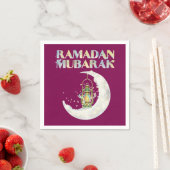 Serviette En Papier Ramadan Moubarak (En situation)