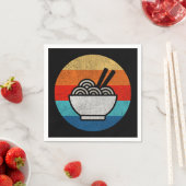 Serviette En Papier Ramen de style rétro (En situation)