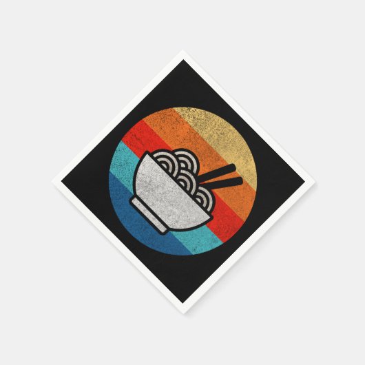 Serviette En Papier Ramen de style rétro (Coin)