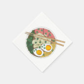 Serviette En Papier Ramen Noodles Bowl Restauration Japonaise Foin (Coin)