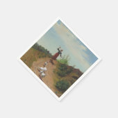 Serviette En Papier Ramener le troupeau d'oies (par Paul Peel) (Coin)