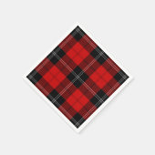 Serviette En Papier Ramsay tartan rouge noir plaid (Coin)