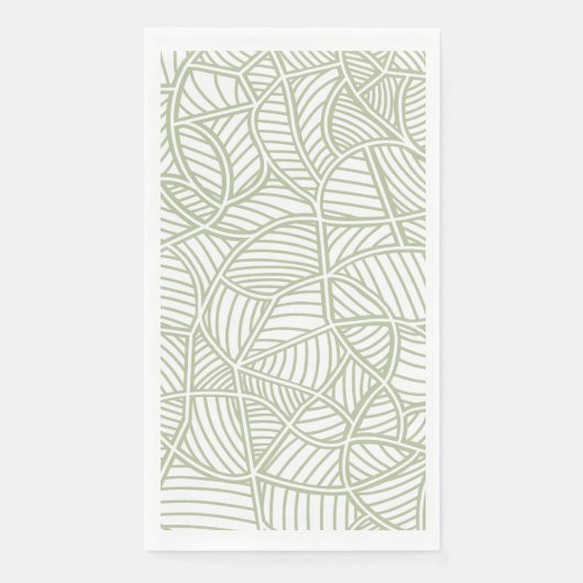 Serviette En Papier Random Leaf Mosaic Pale Green (Devant)
