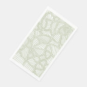 Serviette En Papier Random Leaf Mosaic Pale Green (Coin)