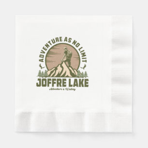 Serviette En Papier Randonnée rétro du lac Joffre