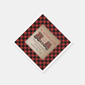 Serviette En Papier Randonnées Boots Buffalo Plaid Adventure Baby show (Coin)