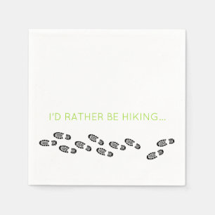 Serviette En Papier Randonnées Boots Noir Je Préférerais Être Randonné