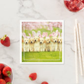 Serviette En Papier Rangée de lapins chiots (En situation)