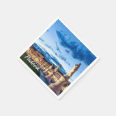 Serviette En Papier Rangée de statues illuminées à Padova (Coin)