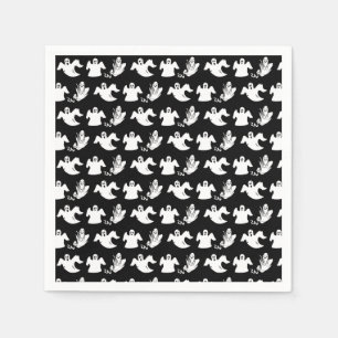 Serviette En Papier Rangées De Fantômes De Danse Volante Fête D'Hallow