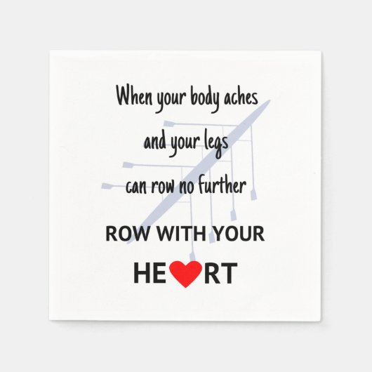 Serviette En Papier Rangez avec votre motivation cardiaque (Devant)