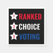 Serviette En Papier Ranked Choice Voting RCV party cocktails serviette (Devant)