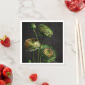 Serviette En Papier Ranunculus élégant. (En situation)