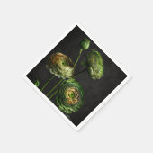 Serviette En Papier Ranunculus élégant. (Coin)