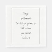 Serviette En Papier Rappelez à vos problèmes qui Dieu est Inspirationn (Devant)