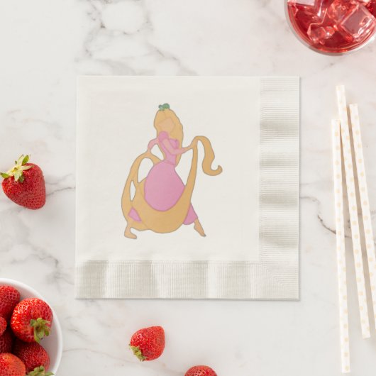 Serviette En Papier Rapunzel Napkins (En situation)