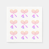 Serviette En Papier Raquettes de badminton minimal Shuttlecock Birdie (Devant)