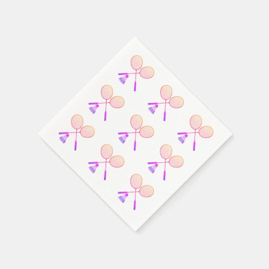 Serviette En Papier Raquettes de badminton minimal Shuttlecock Birdie (Coin)